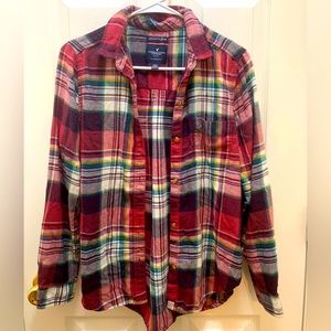 💜American Eagle Boyfriend Fit Flannel